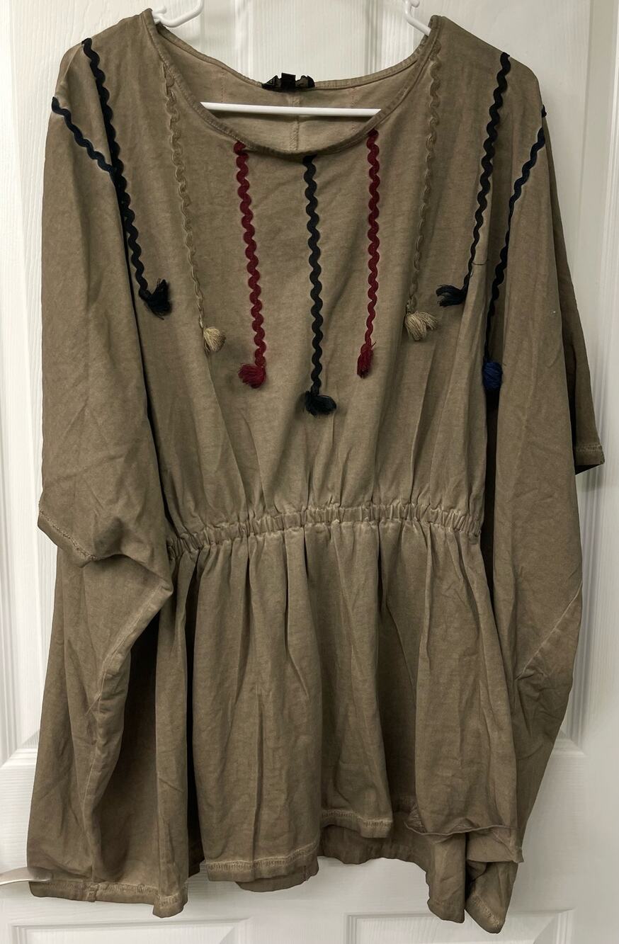 POL medium oversized kaftan style tunic 100% cotton